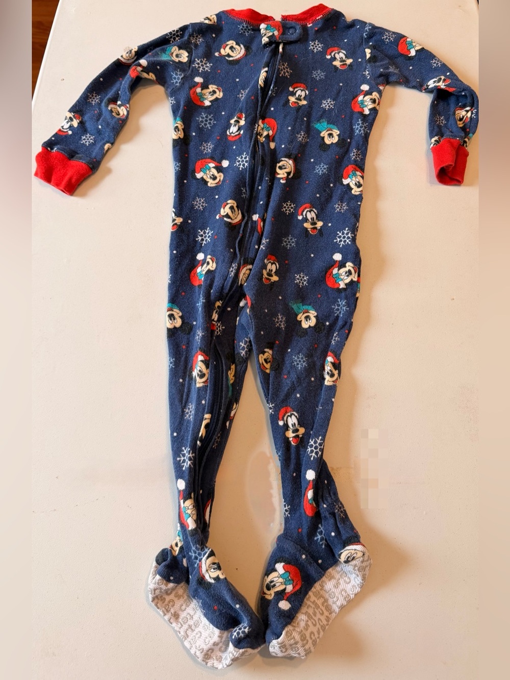 Disney Navy Mickey Mouse Holiday One Piece Pajamas